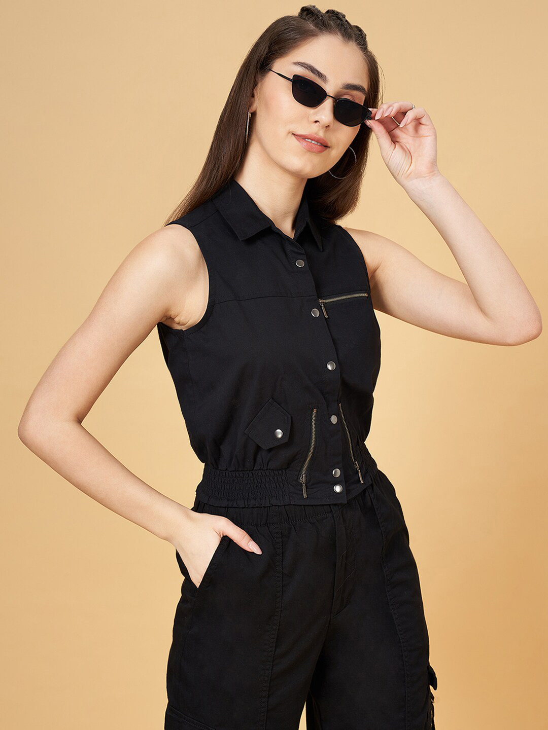 SF JEANS by Pantaloons Shirt Collar Cotton Shirt Style Top