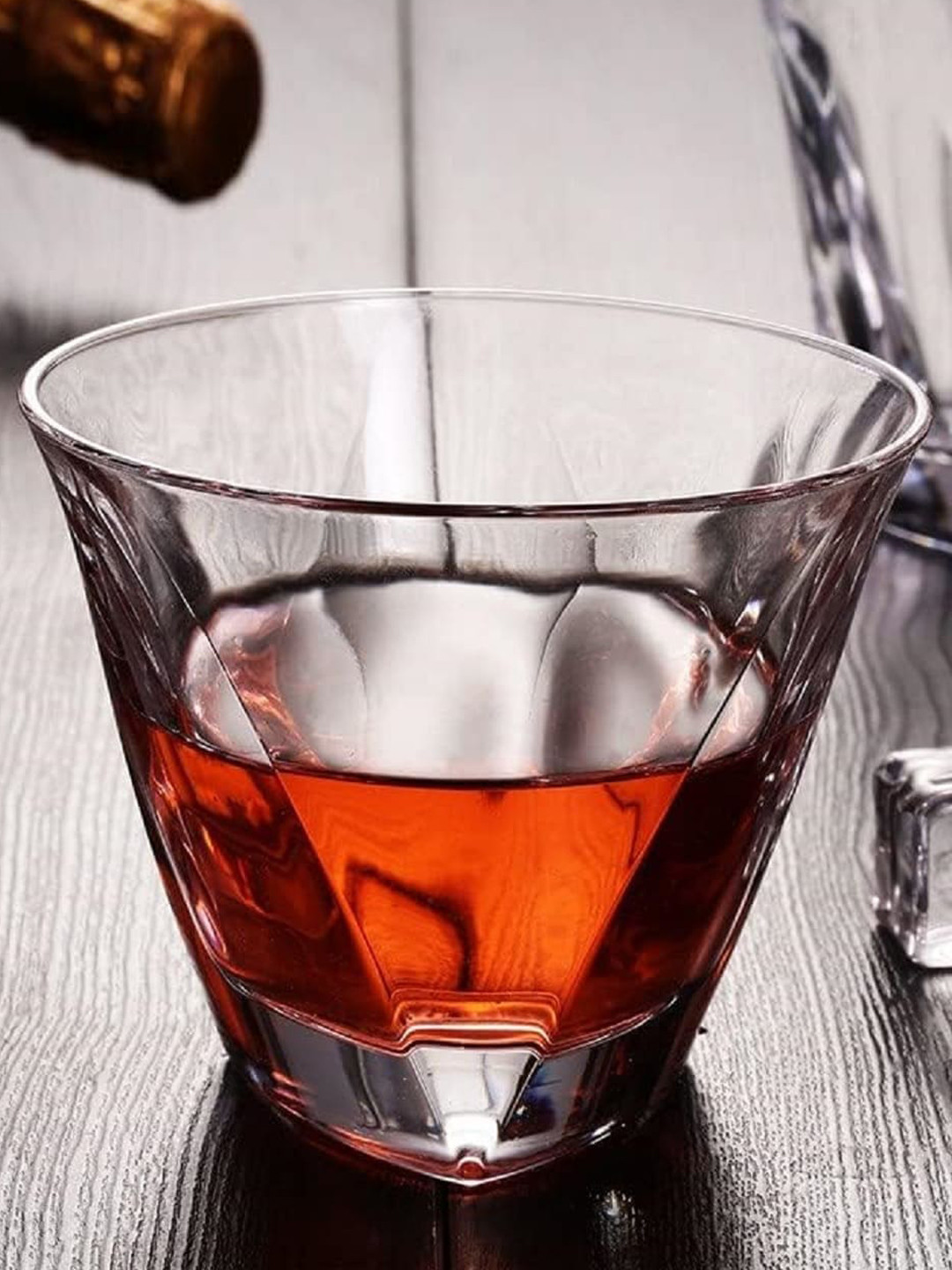 MELBIFY Transparent 6 Pieces Bar and Drinkware Whiskey Glasses 300 ml