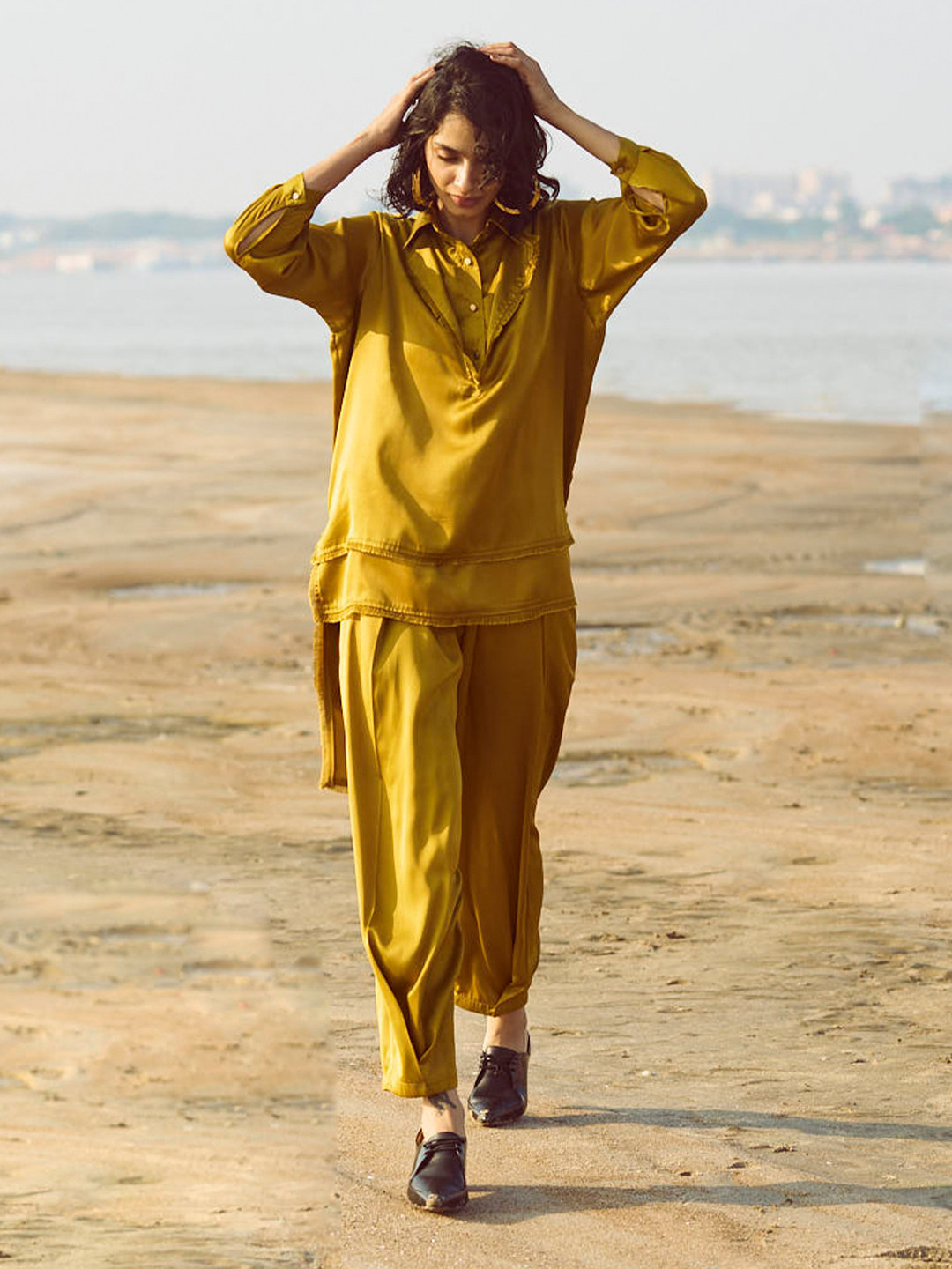 Dash and Dot High-Low Hem Kurta