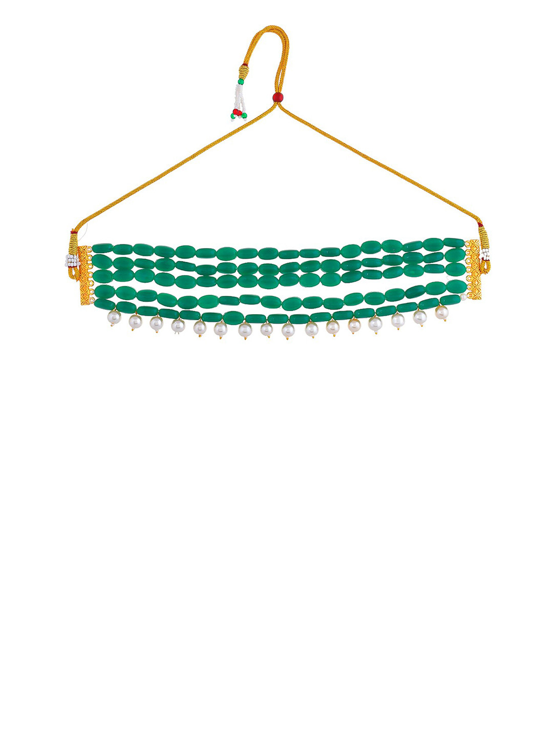 Silvermerc Designs Brass Gold-Plated Beads Beaded Necklace