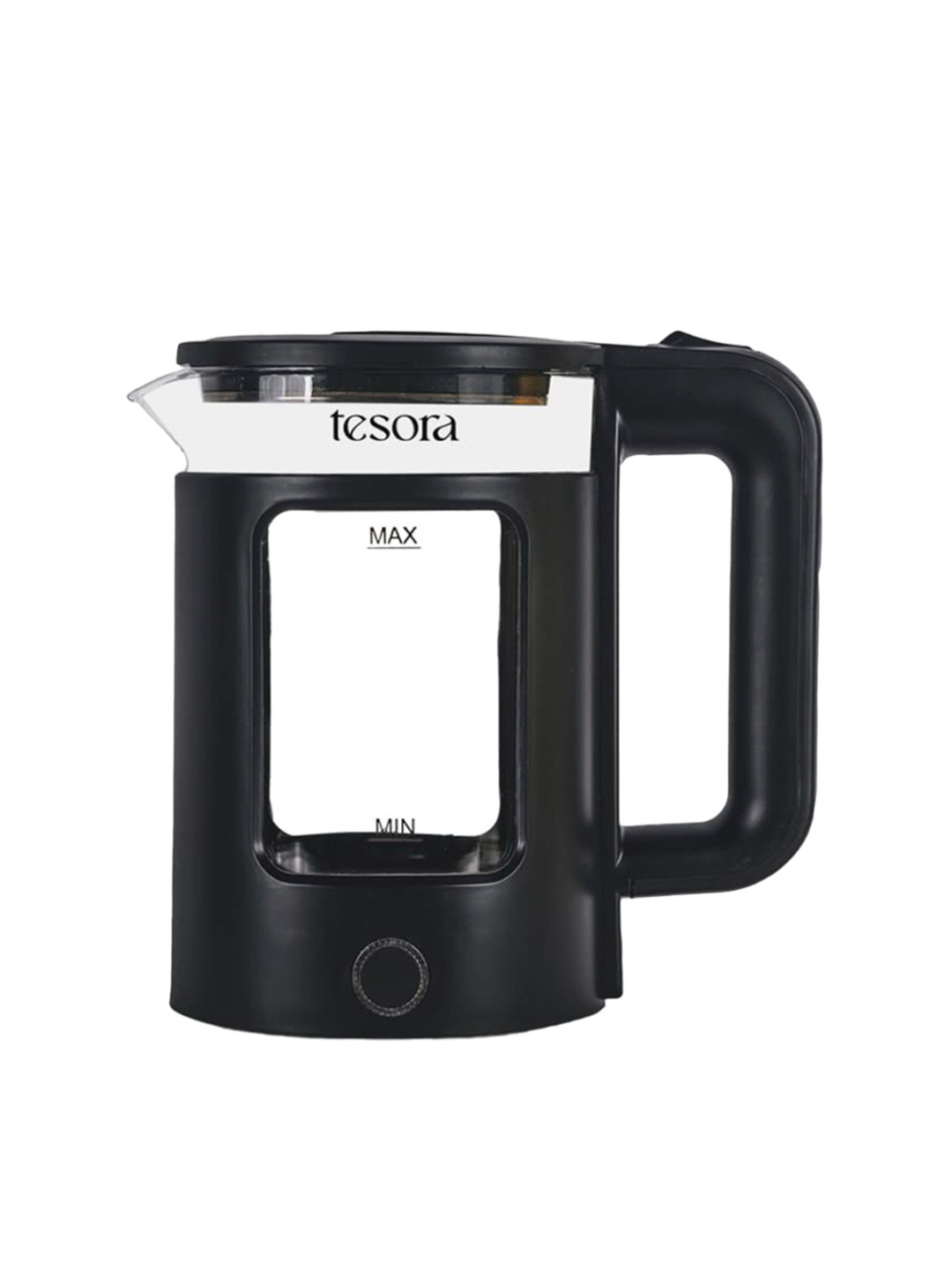 Tesora Black Electric Glass Kettle 1350