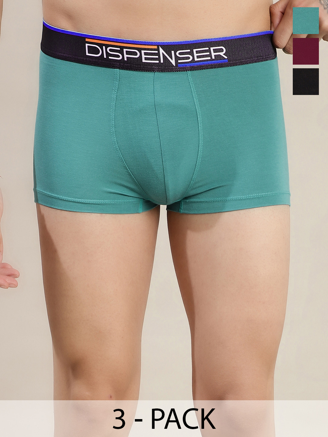 DISPENSER Pack Of 3 Anti-Microbial Trunks S2-Trunk-Black-Maroon-Rama-M