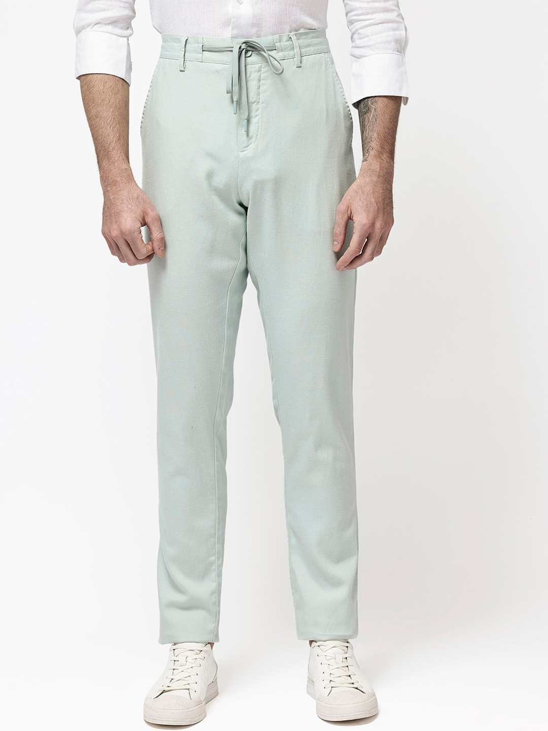 RARE RABBIT Men Reric Mid-Rise Regular Fit Chinos Trousers