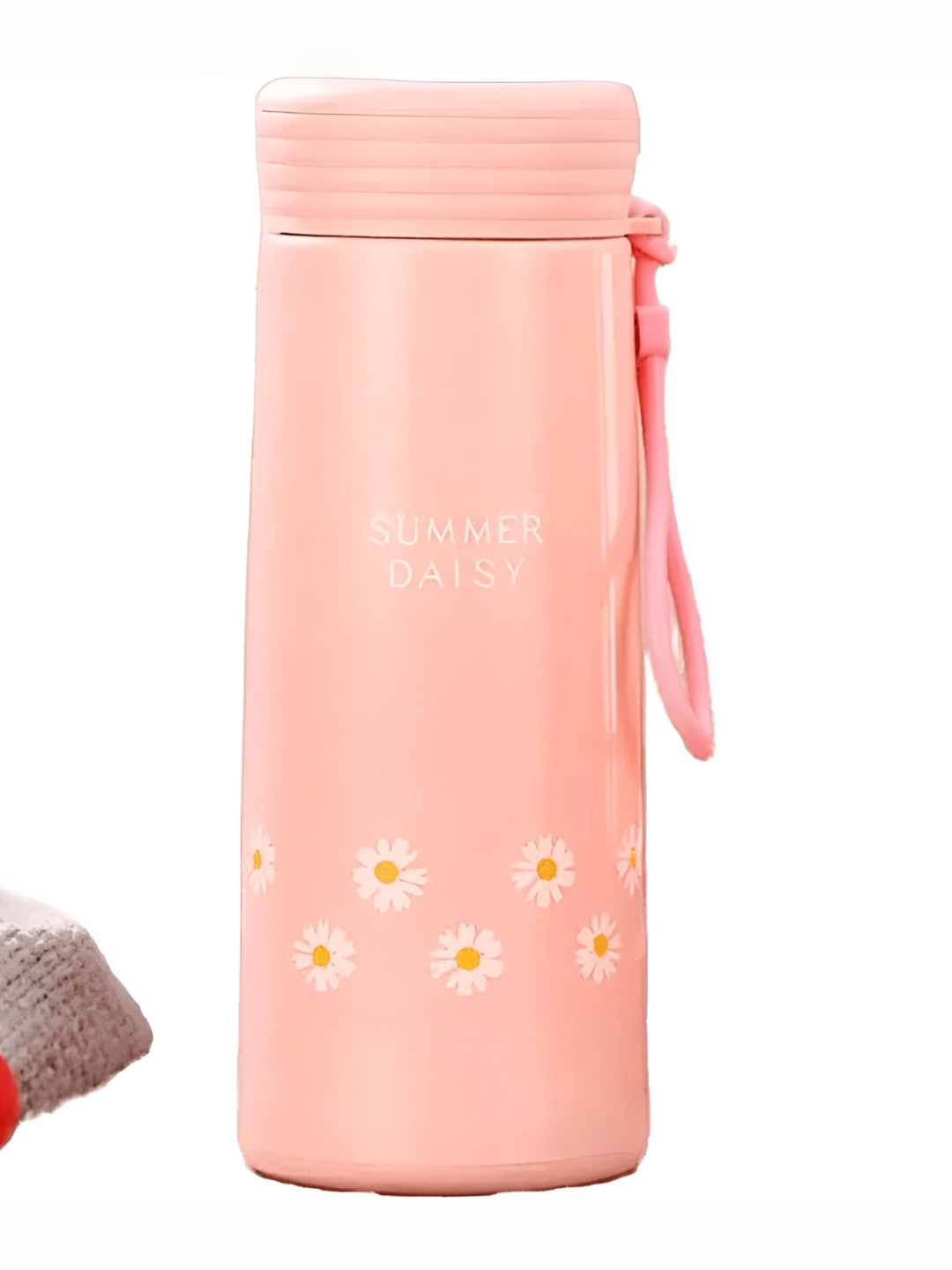 WELOUR Pink Glass Water Bottle 400 ml