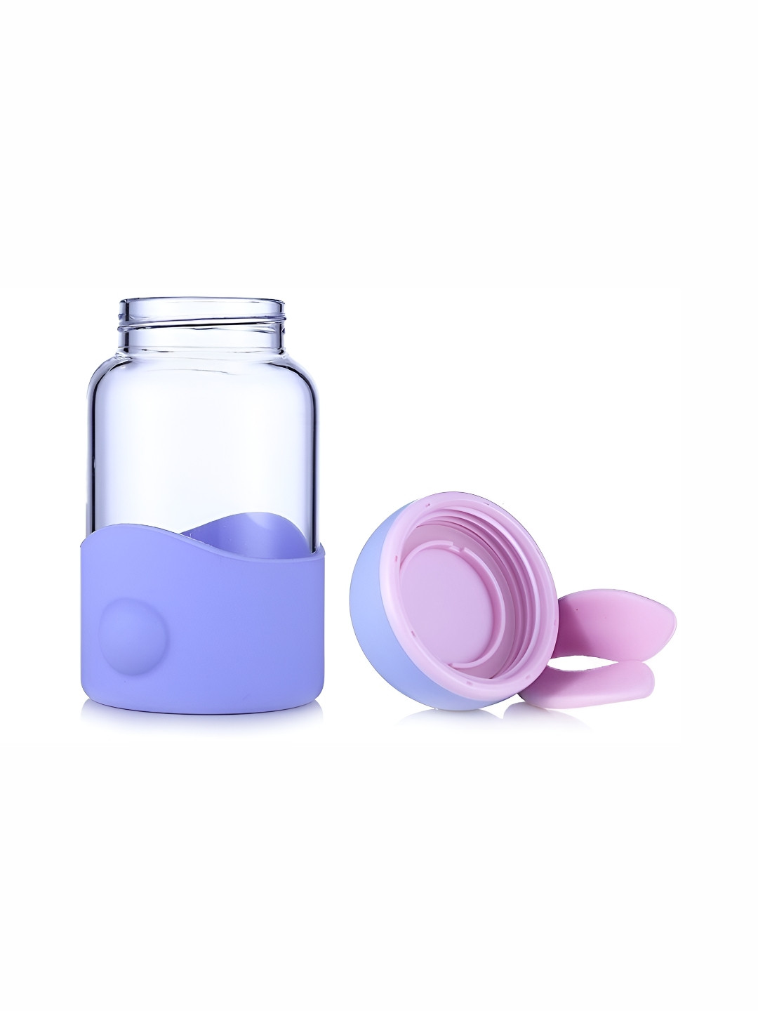 WELOUR Purple Glass Spill Proof Water Bottle - 340ml