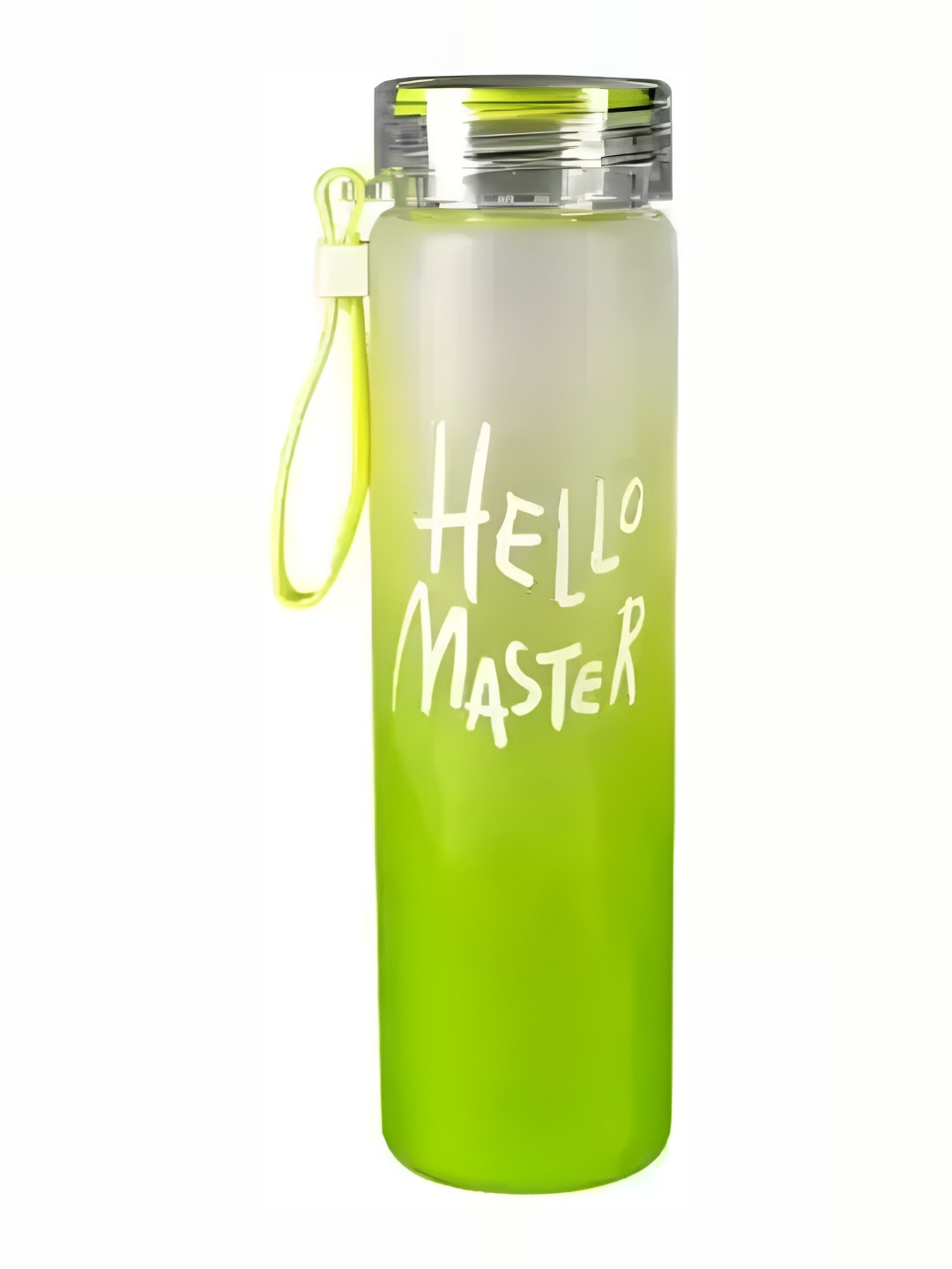 WELOUR Green Typography Glass Carrying Loop Water Bottle - 500ml