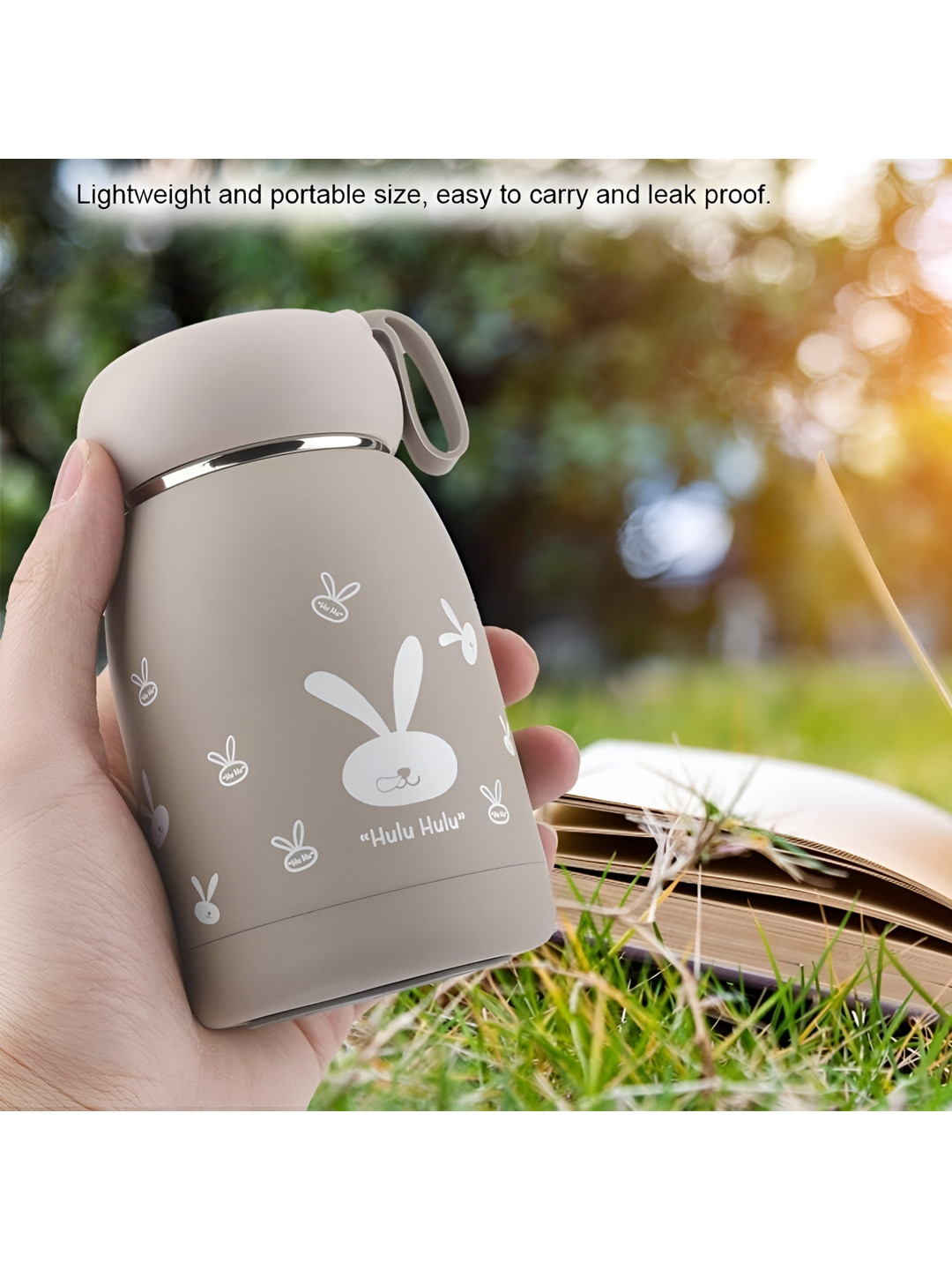 WELOUR Brown Conversational Printed Glass Water Bottle 340 ml