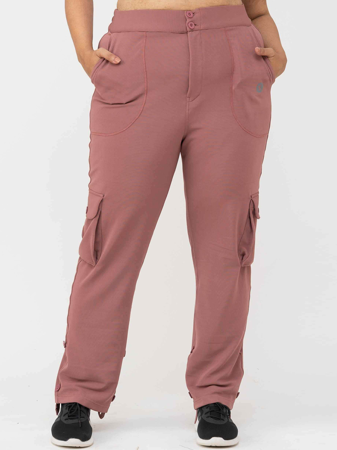 SPIRIT ANIMAL Women Relaxed High-Rise Cargos Trouser