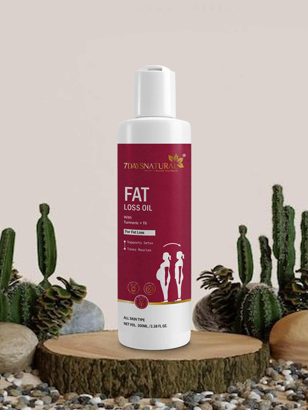 7DAYSNATURAL Feel Of Nature Anti-Cellulite Tones Skin Fat Loss Oil - 100ml