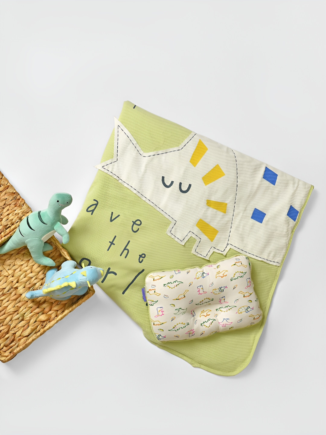 MiArcus Printed Soft Comforter & Head Pillow Set- Comforter- 86x86 cm, Pillow- 29x20x2 cm