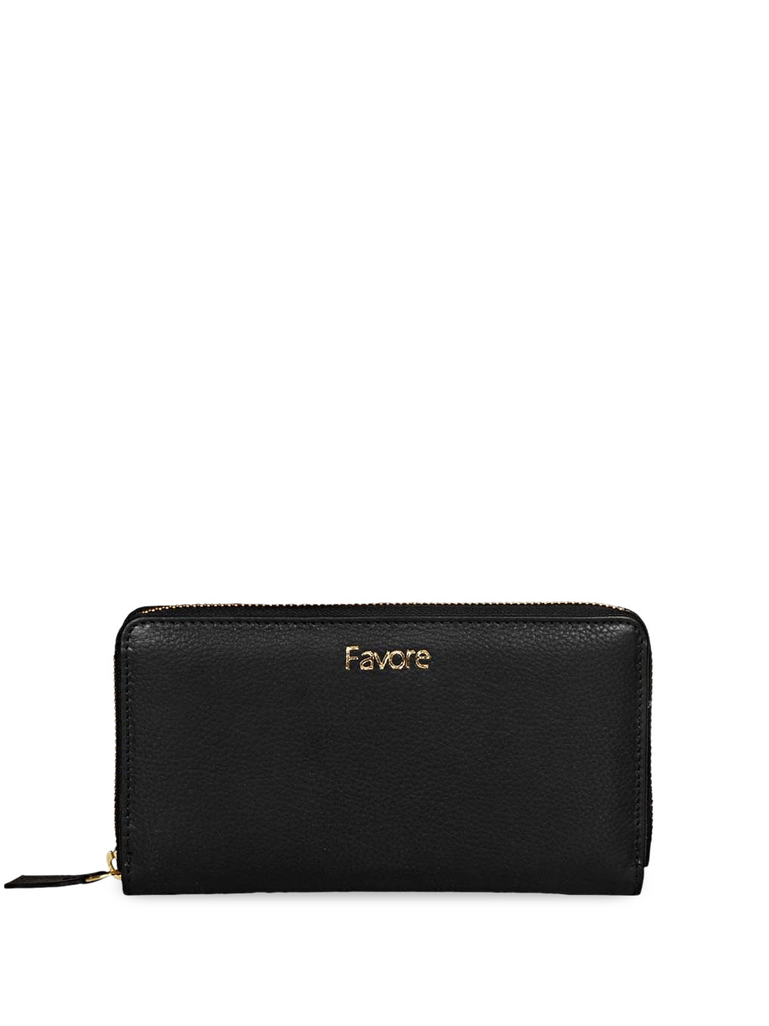 Favore Women Textured Leather Zip Around Wallet