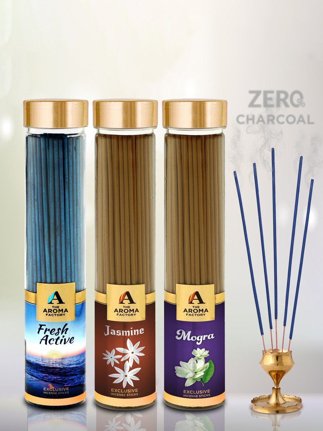 The Aroma Factory 3-Pcs Brown & Blue  Incense Sticks