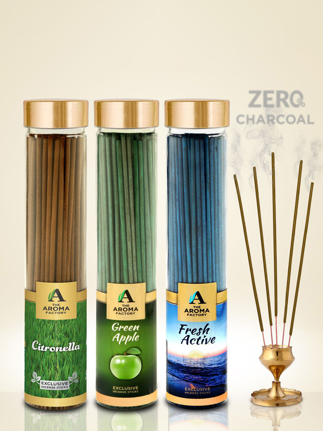 The Aroma Factory 3-Pcs Green & Blue Incense Sticks