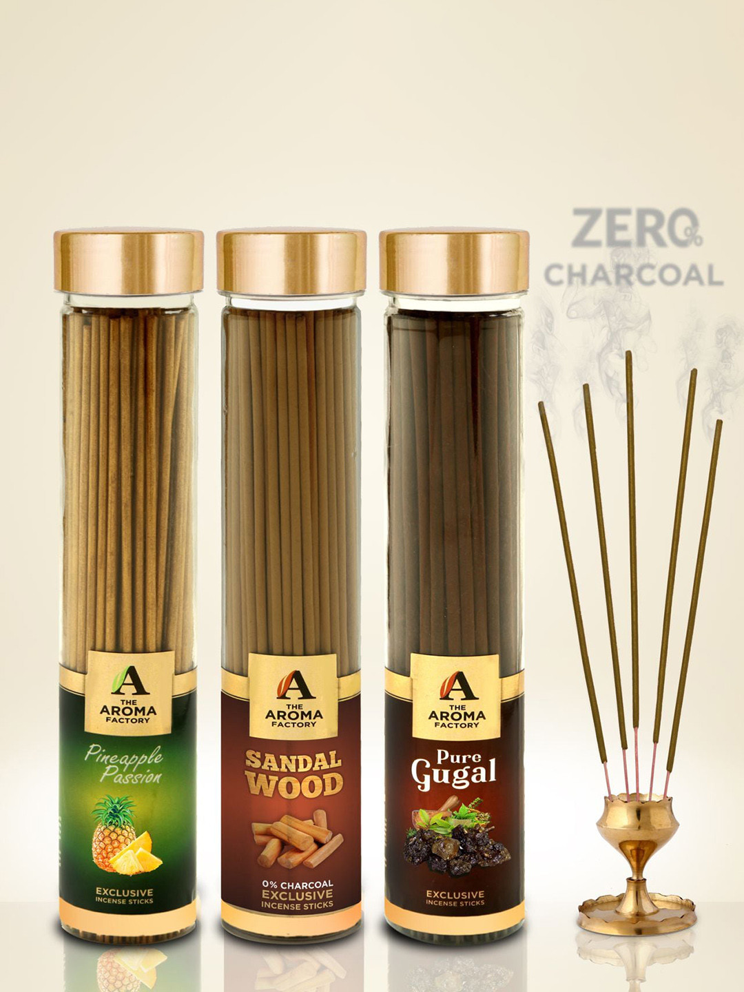 The Aroma Factory 3-Pcs Brown Incense Sticks
