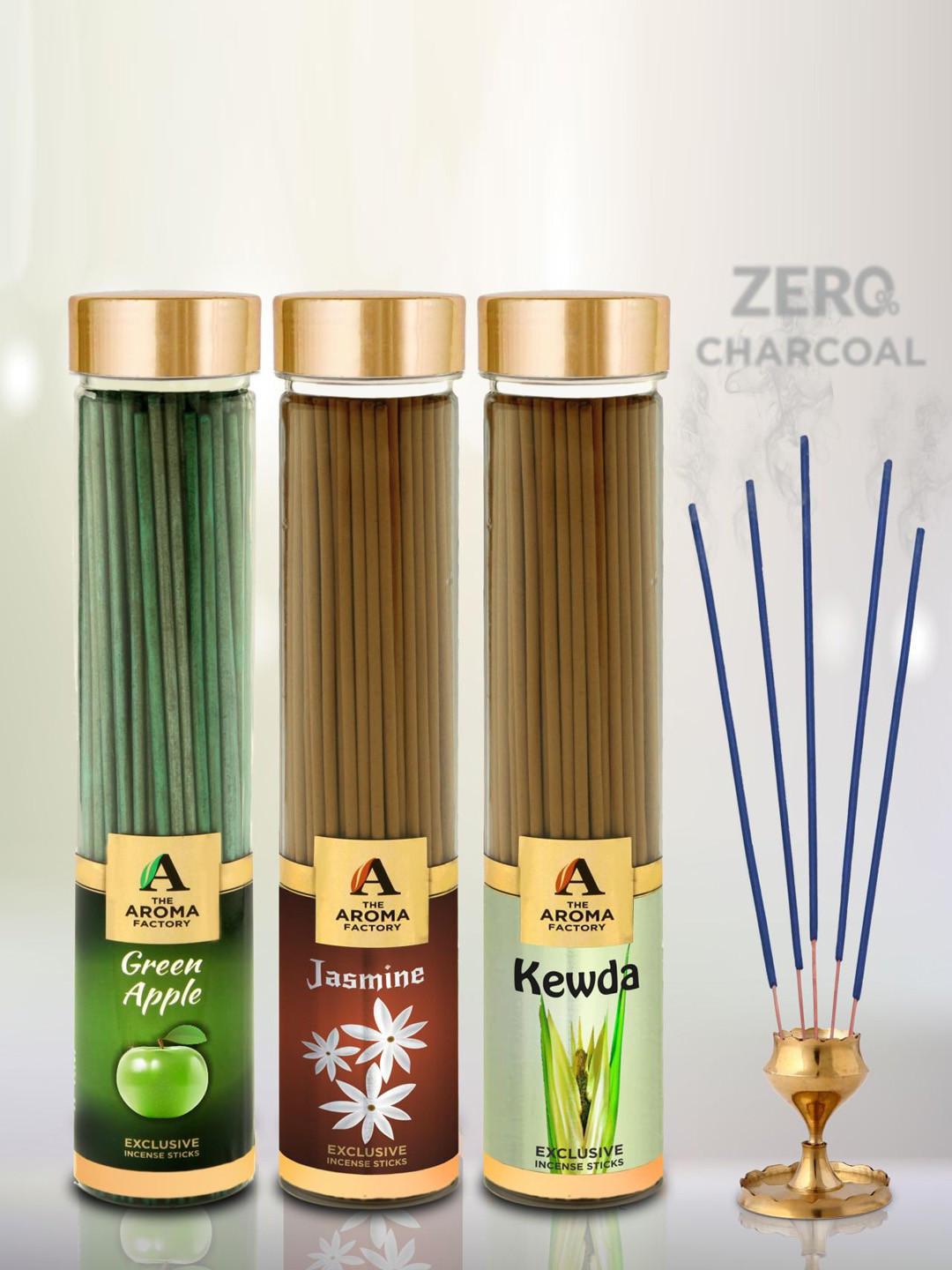The Aroma Factory 3-Pcs Brown & Green Incense Sticks
