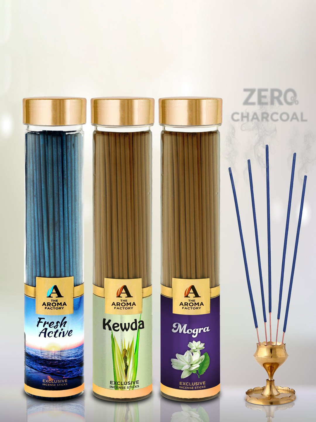 The Aroma Factory 3-Pcs Blue & Brown  Incense Sticks