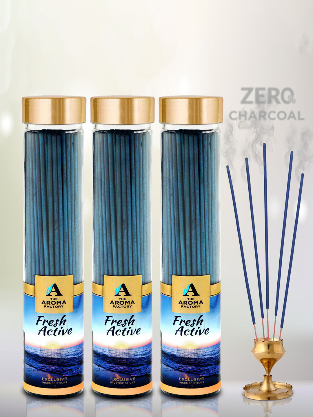 The Aroma Factory Blue 3 Pieces Fresh Active Incense Sticks