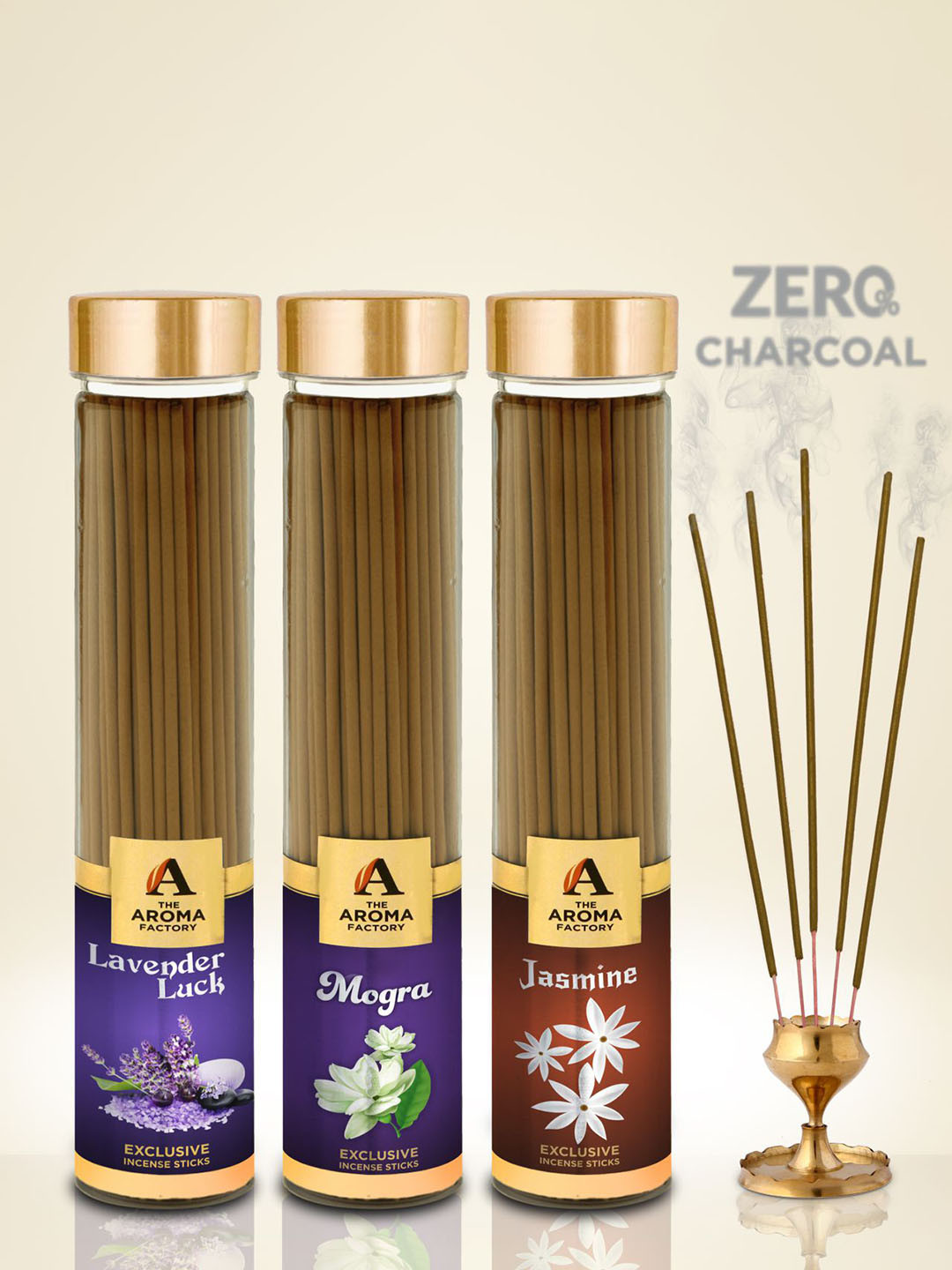 The Aroma Factory Brown 3 Pieces Wooden Fragrance Incense Sticks