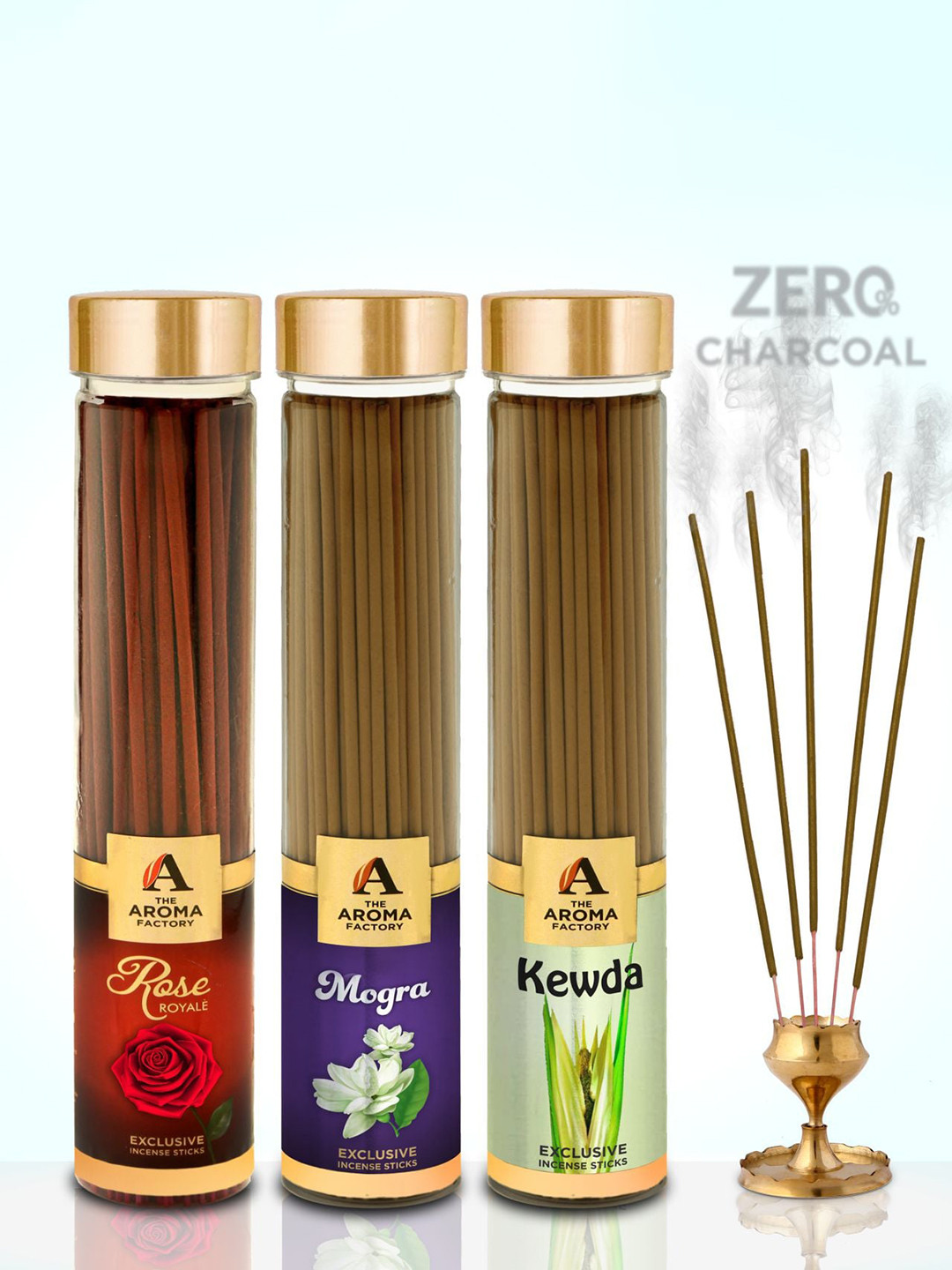 The Aroma Factory Red & Green 3 Pieces Wooden Fragrance Incense Sticks