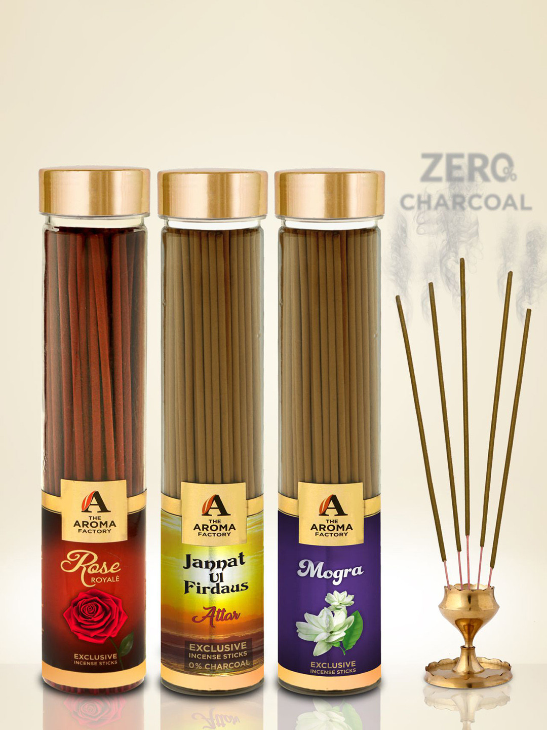 The Aroma Factory Red & Green 3 Pieces Wooden Fragrance Incense Sticks