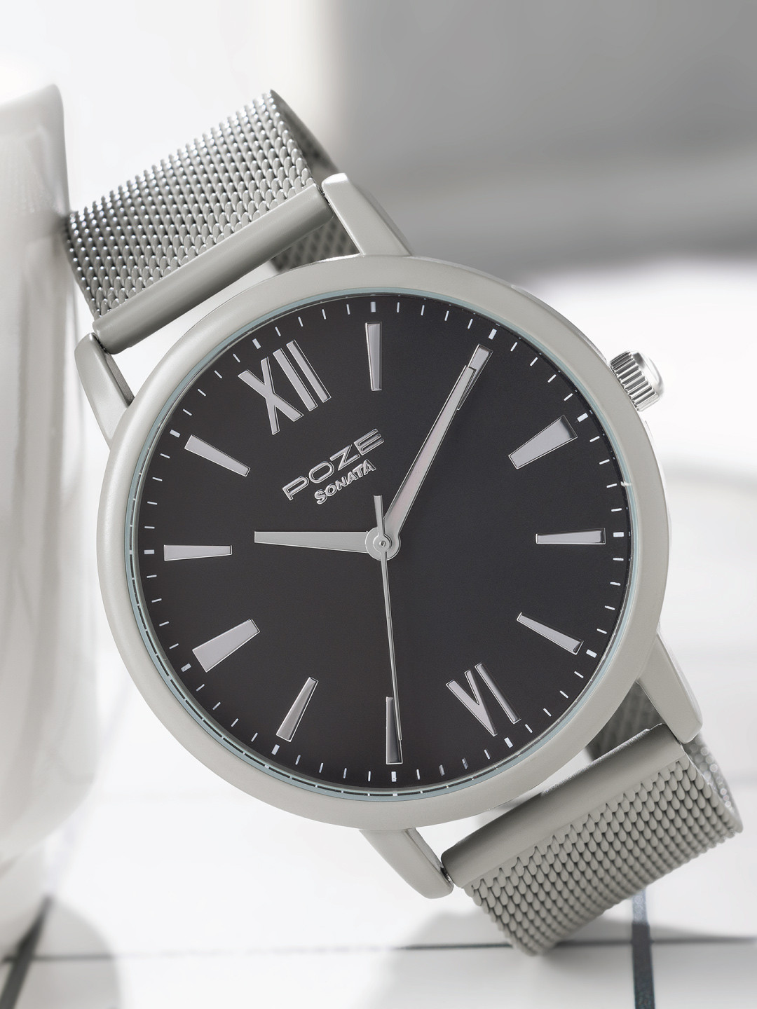 Sonata Poze Men Dial & Bracelet Style Straps Analogue Watch SP70039KM03W