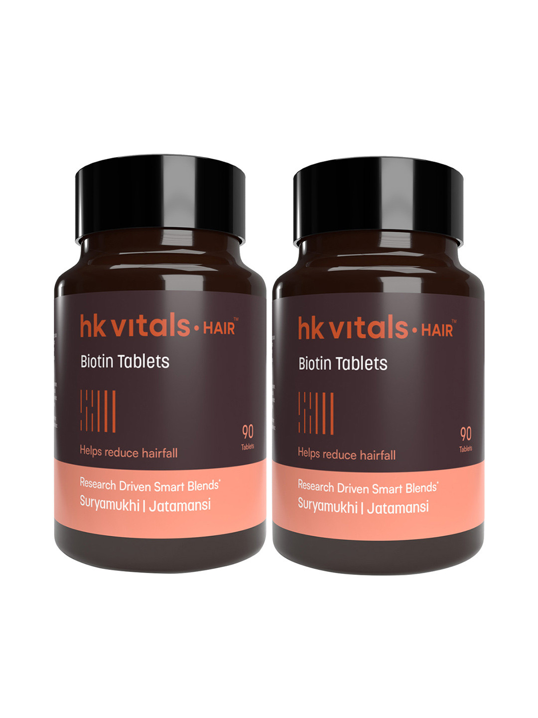 HK VITALS Set Of 2 Biotin Tablet for Strong Thick & Shiny Hairs - 90 Tablets Each
