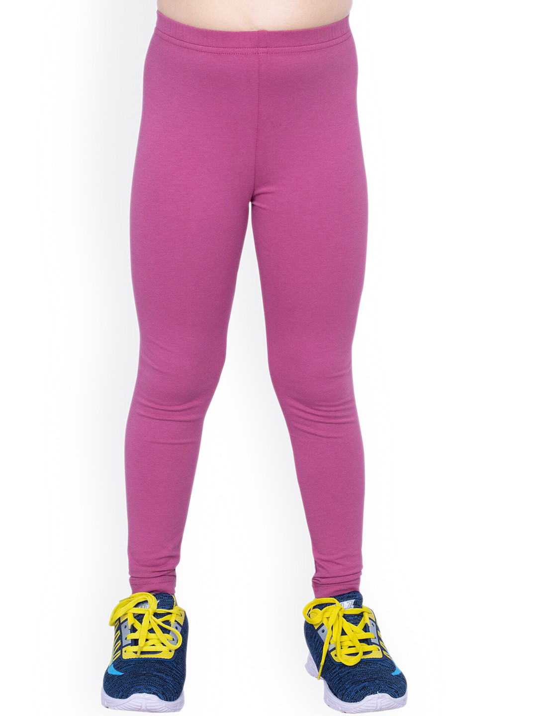 ONE SKY Girls High-Rise Churidhar Length Leggings