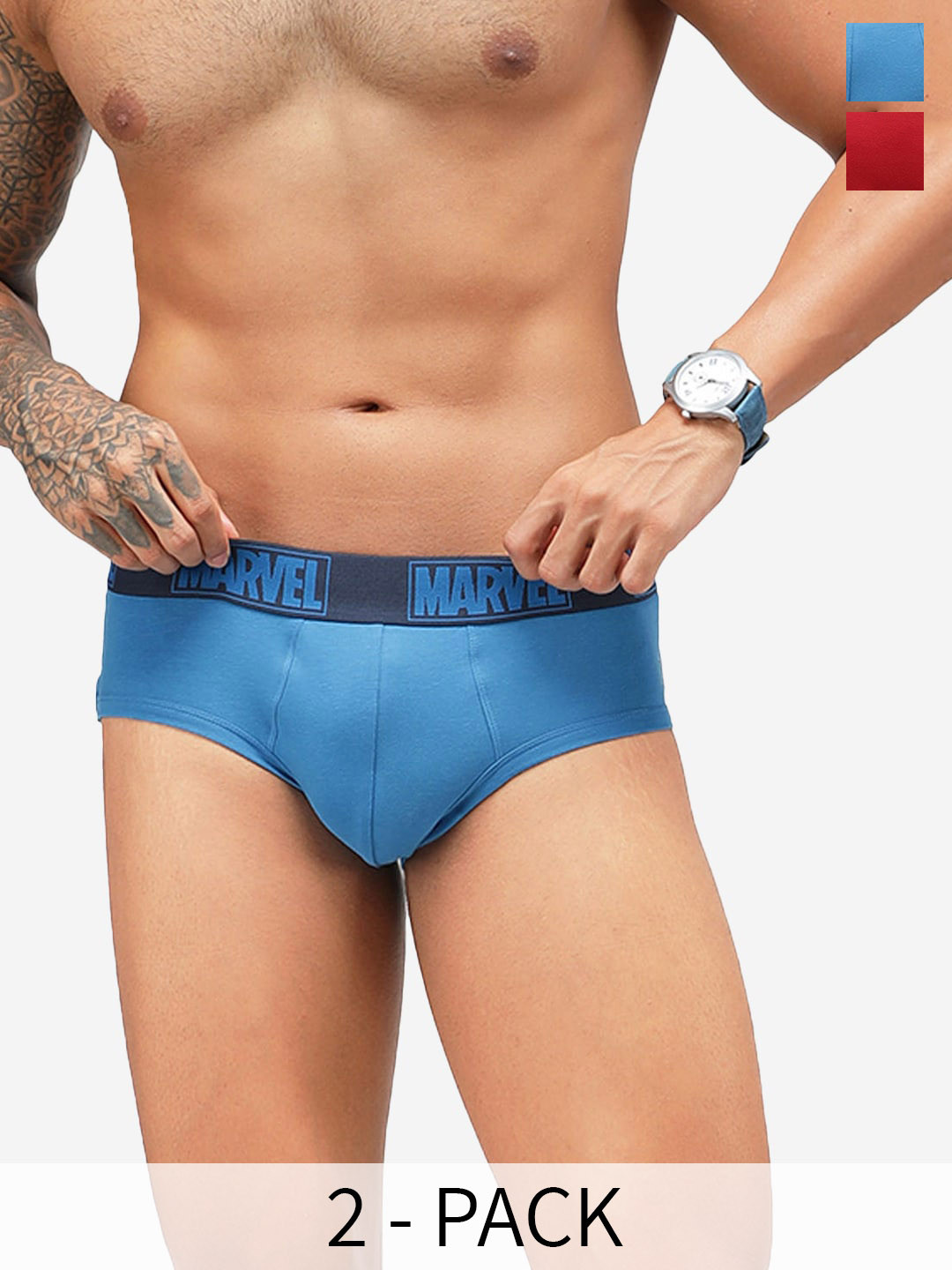 Zoiro Pack Of 2 Skin Friendly Cotton Basic Briefs ZO-BRI-M11-CR-SD-S-2PC