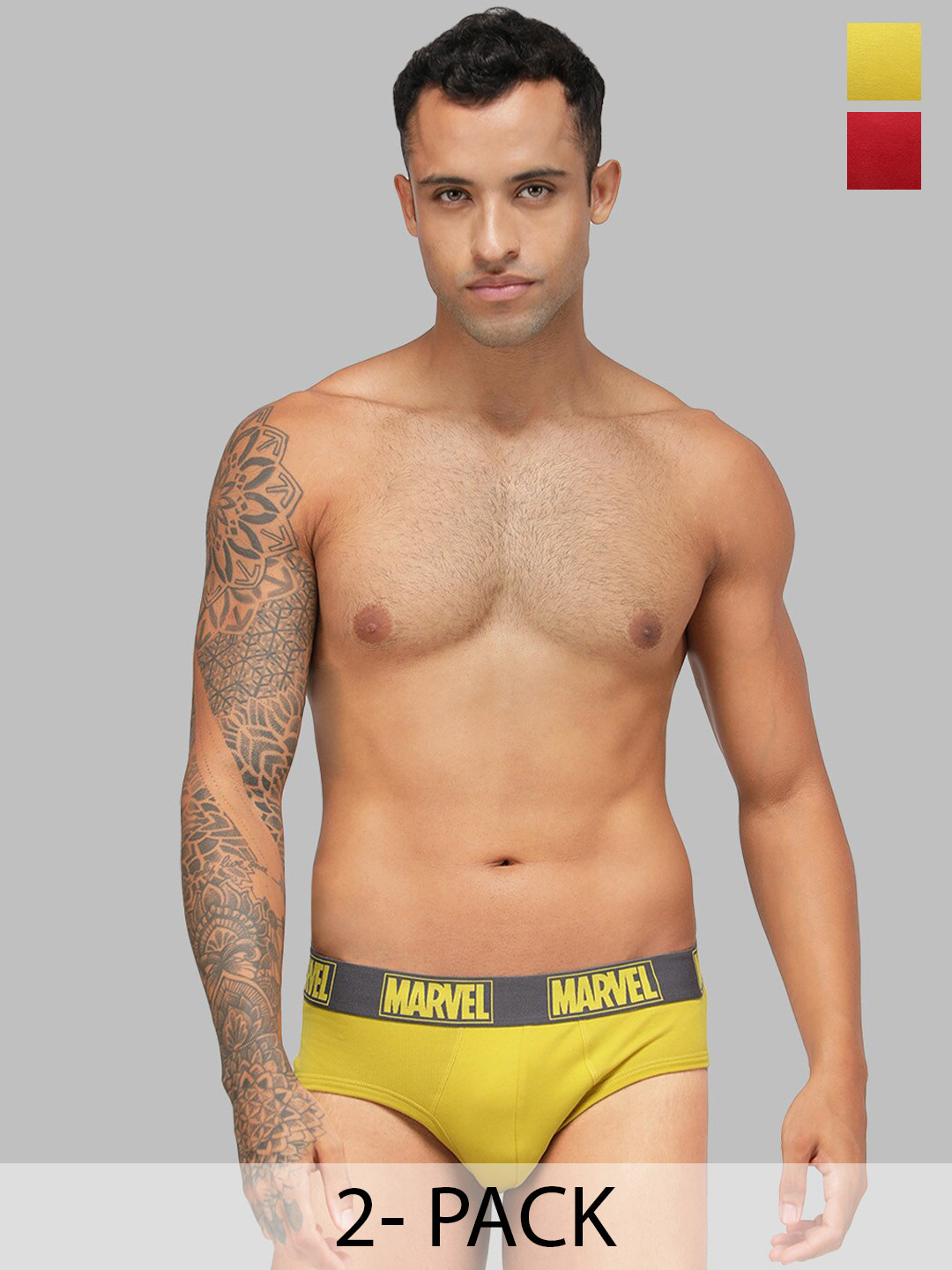 Zoiro Pack Of 2 Skin friendly Cotton Basic Briefs ZO-BRI-M11-CR-SU-S-2PC