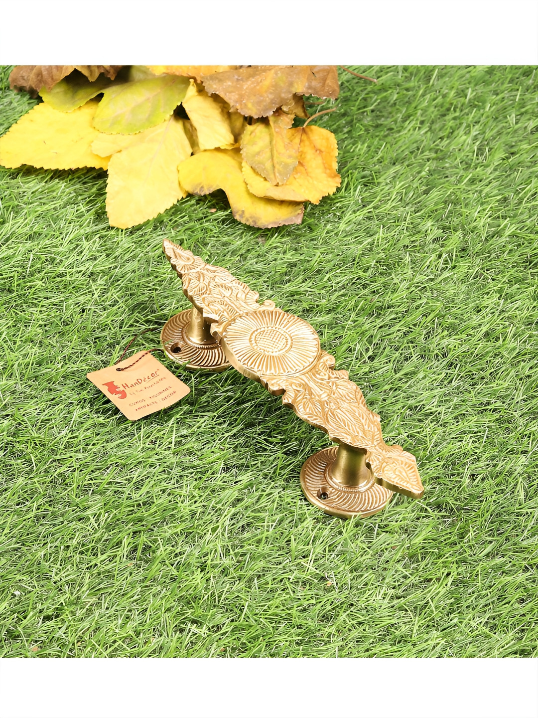 Two Moustaches Brown Ethnic Design Door Handle