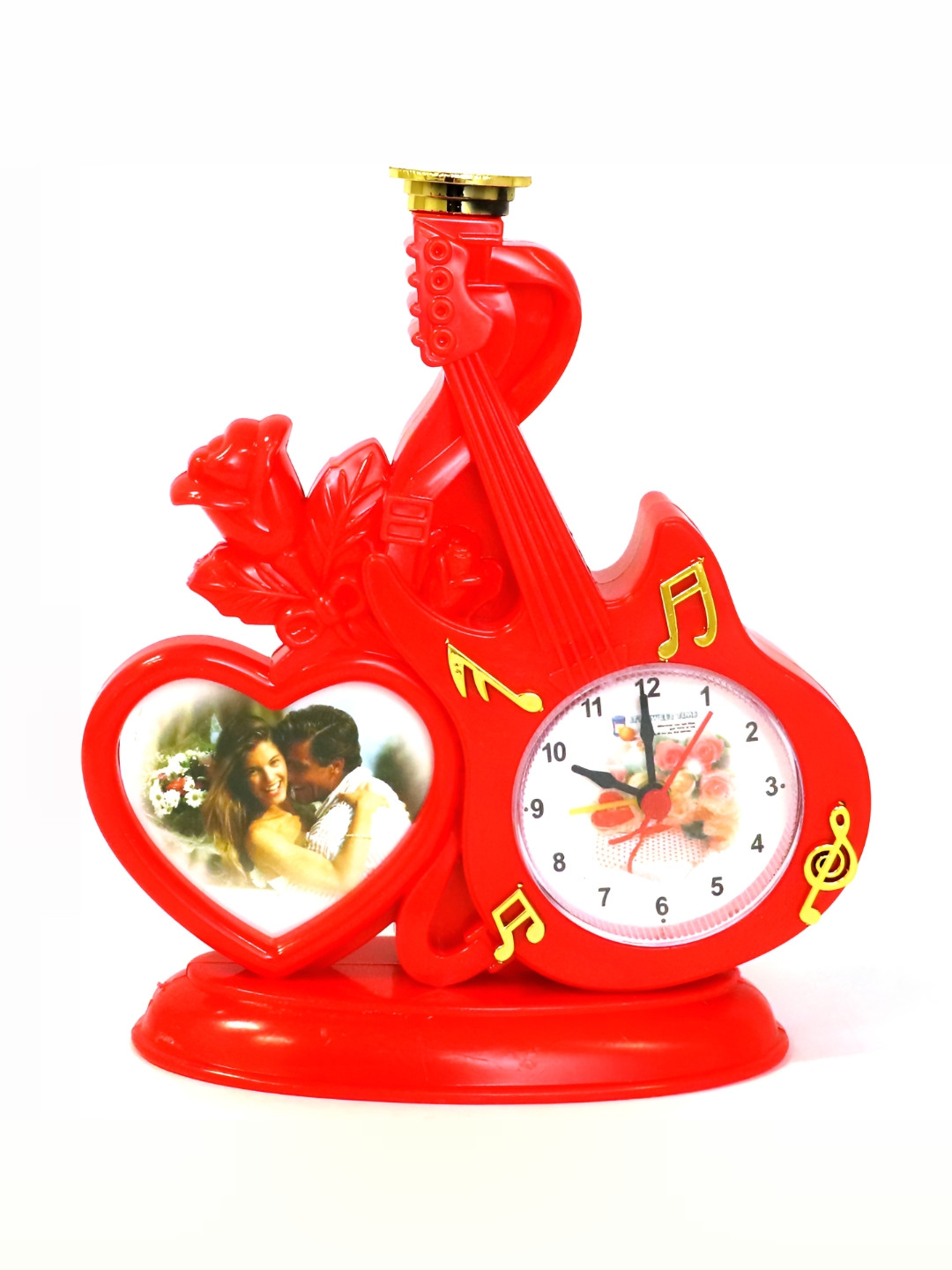 Sigaram Red 2 in 1 Table Photo Frame and Table clock