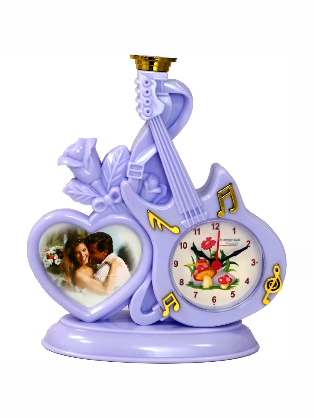 Sigaram Purple 2 in 1 Table Photo Frame and Table clock