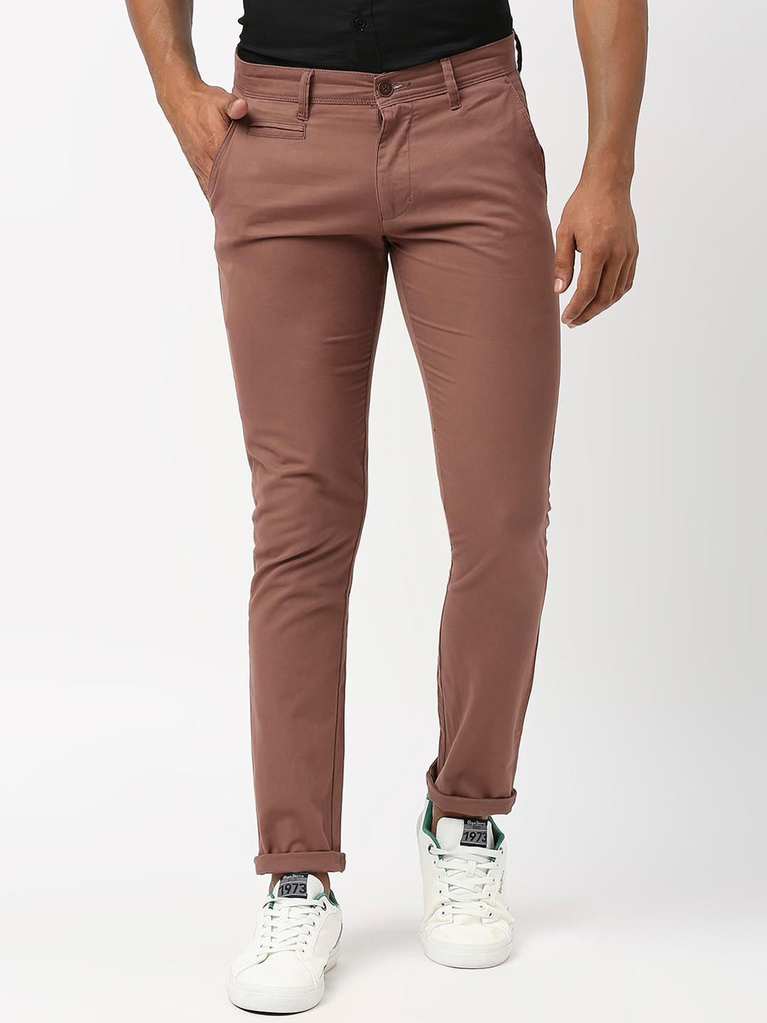 USMC Men Comfort Mid-Rise Slim Fit Regular Trouser