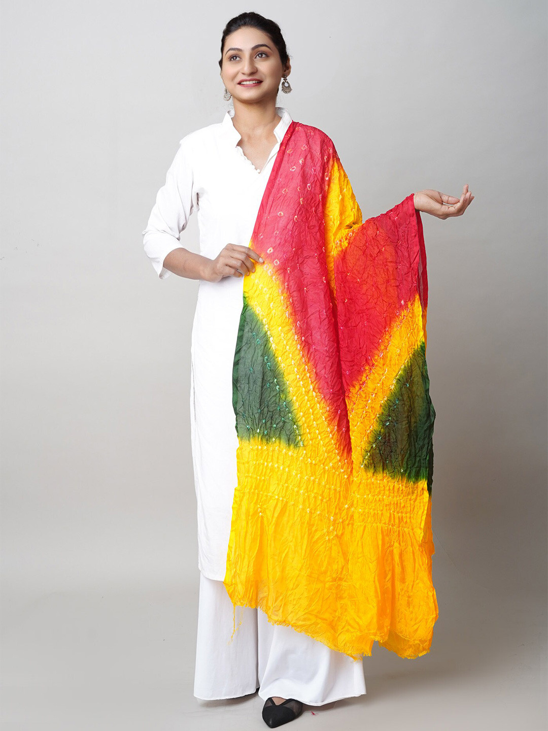 Unnati Silks Dyed Bandhani Dupatta