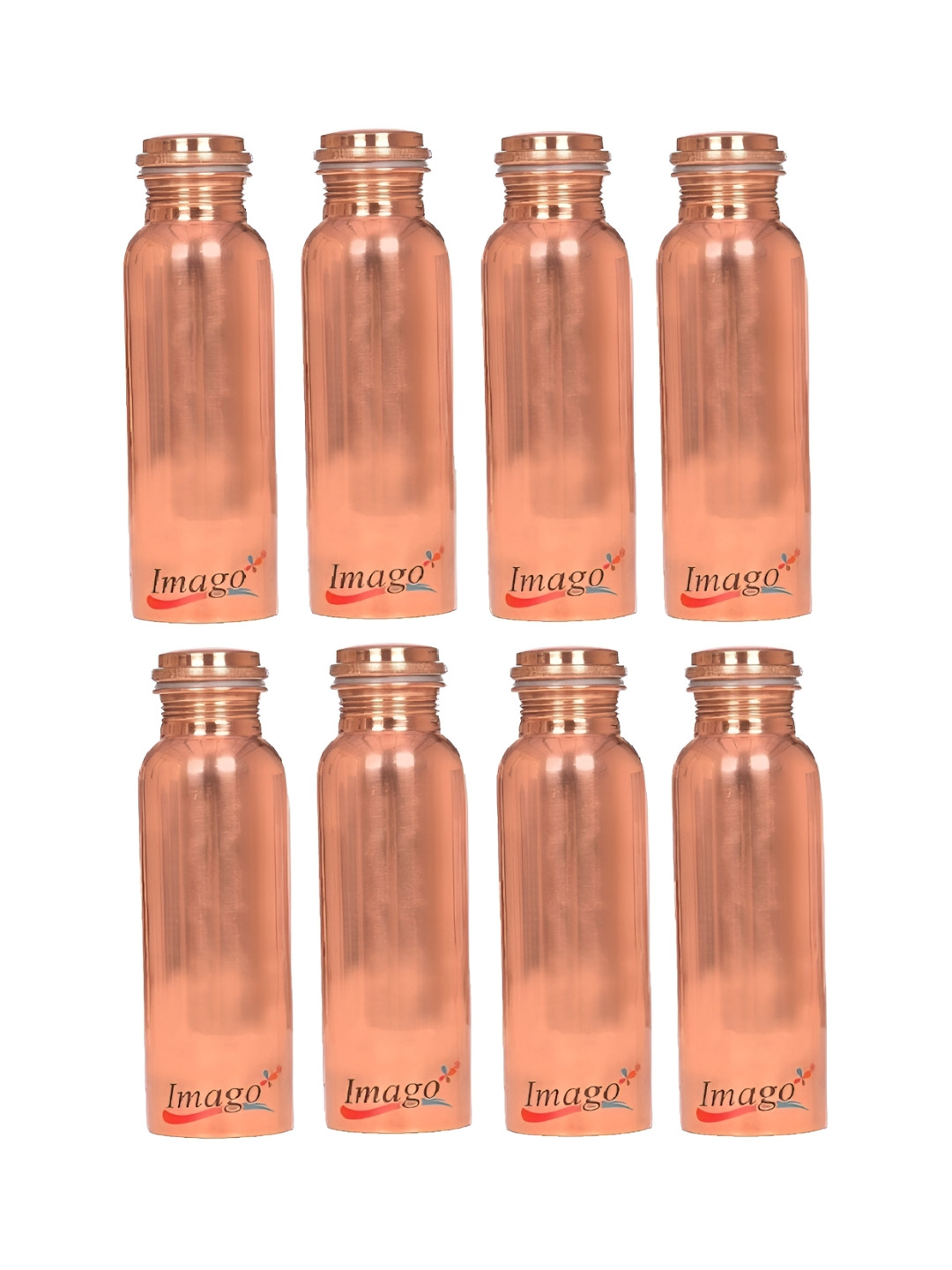 IMAGO Solid Copper Spill Proof 8 Piece Water Bottle - 1L