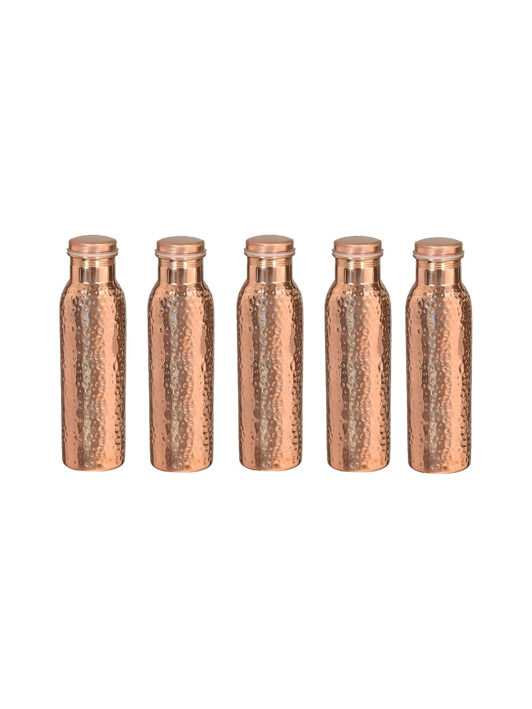 IMAGO Hammered5 Solid Copper Scratch Resistant 5 Piece Water Bottle - 1L
