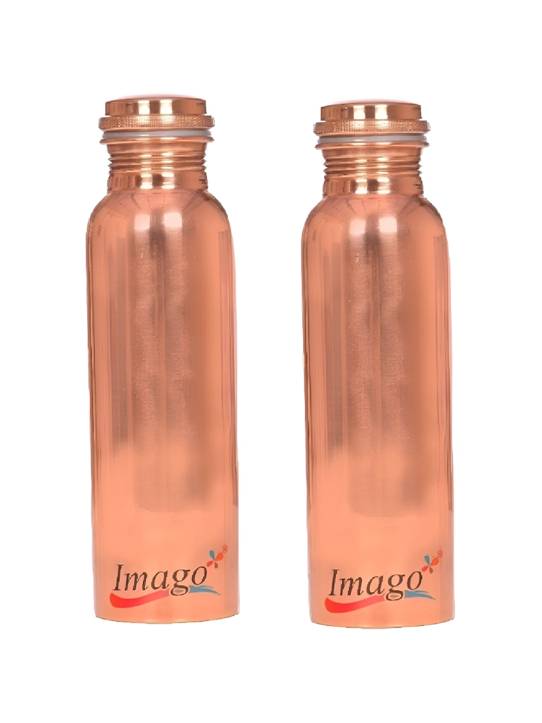 IMAGO Plain2 Solid Copper Spill Proof 2 Piece Water Bottle - 1L
