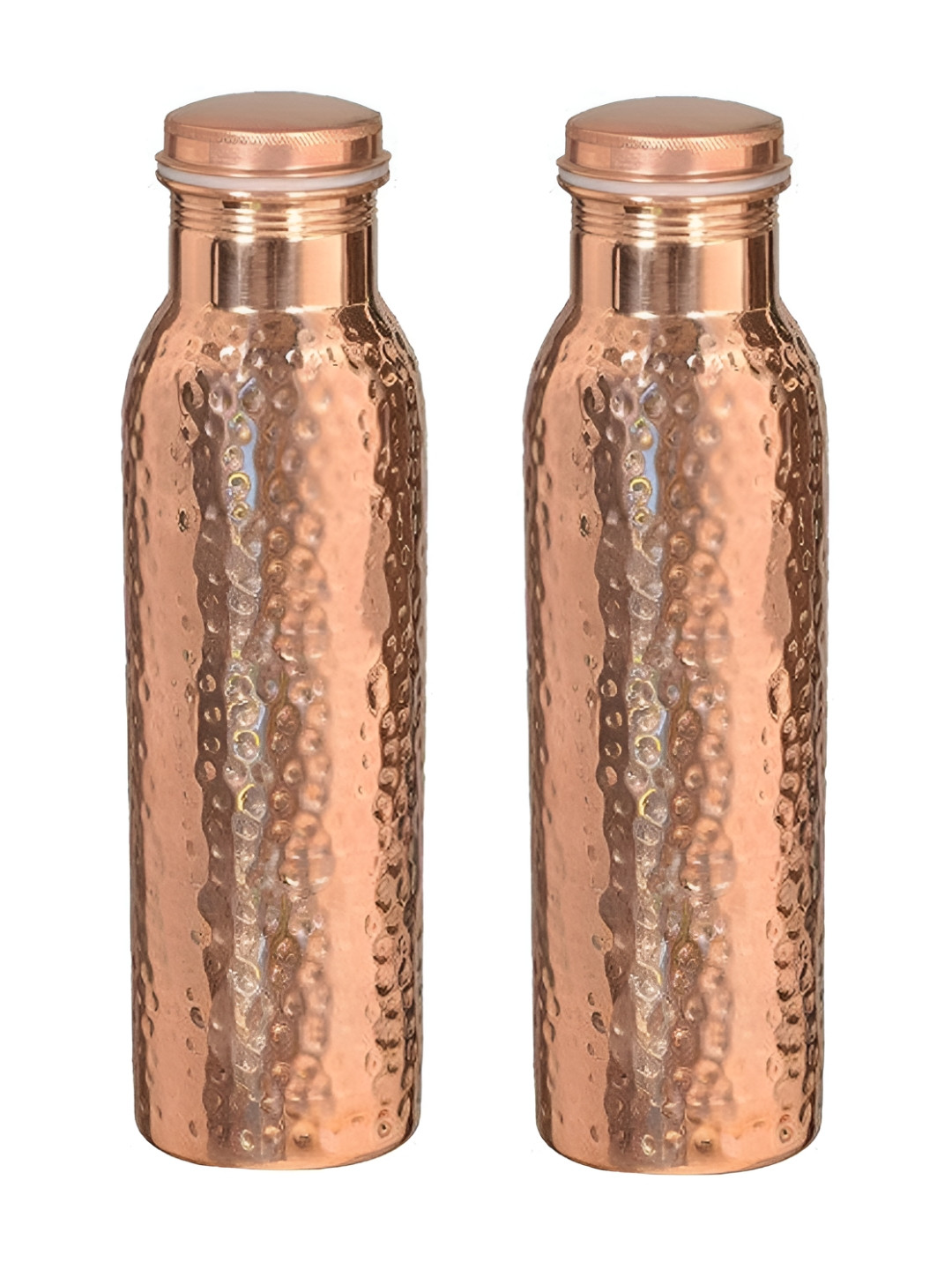 IMAGO hammered2 Solid Copper Antimicrobial 2 Piece Water Bottle - 1L