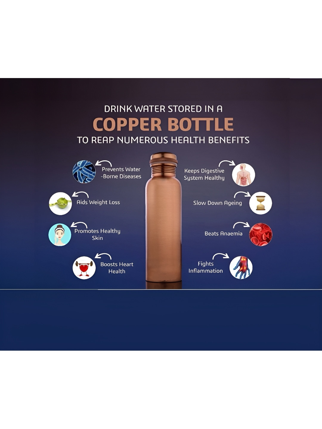 IMAGO Queen4 Copper Antimicrobial 4 Piece Water Bottle - 1L