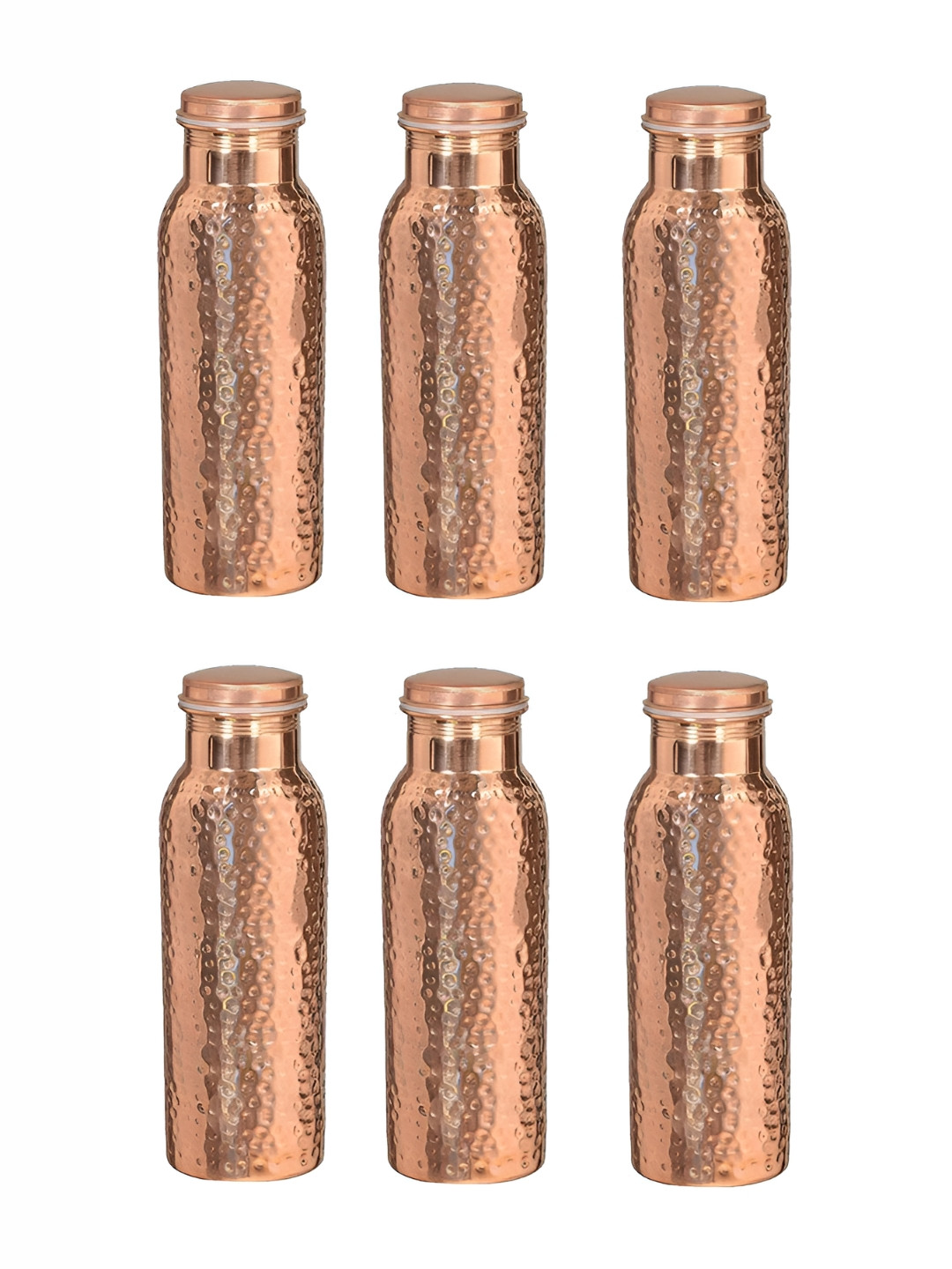 IMAGO hammered6 Copper Antimicrobial 6 Piece Water Bottle - 1L
