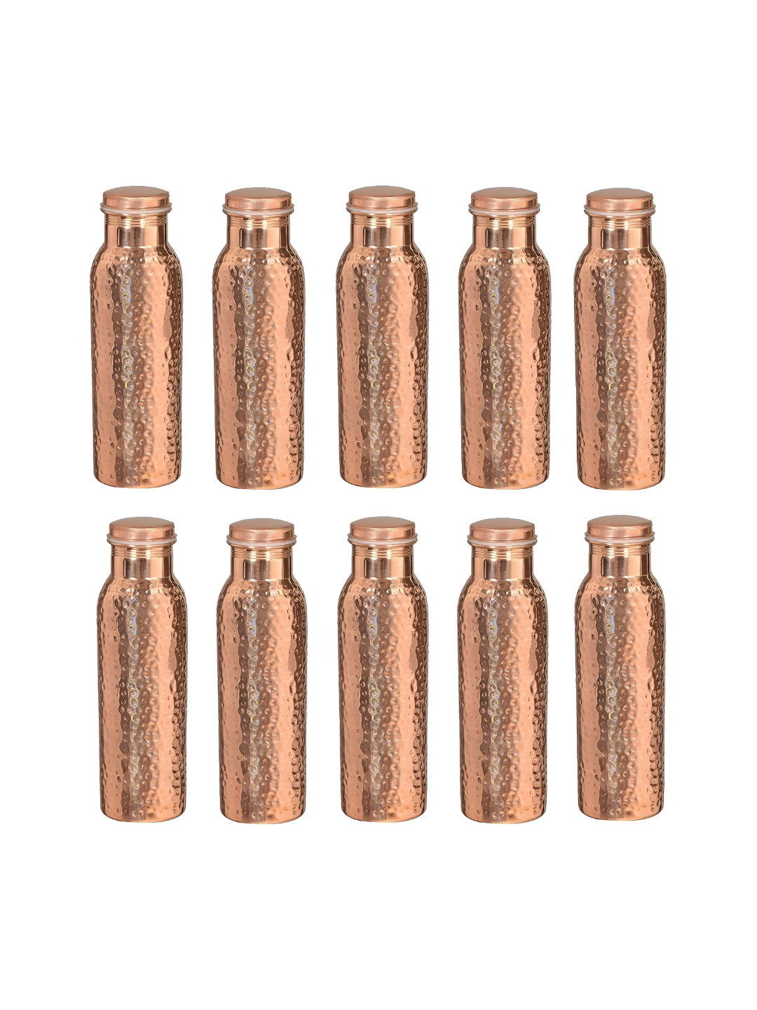 IMAGO Hammered10 Solid Copper Scratch Resistant 10 Piece Water Bottle - 1L