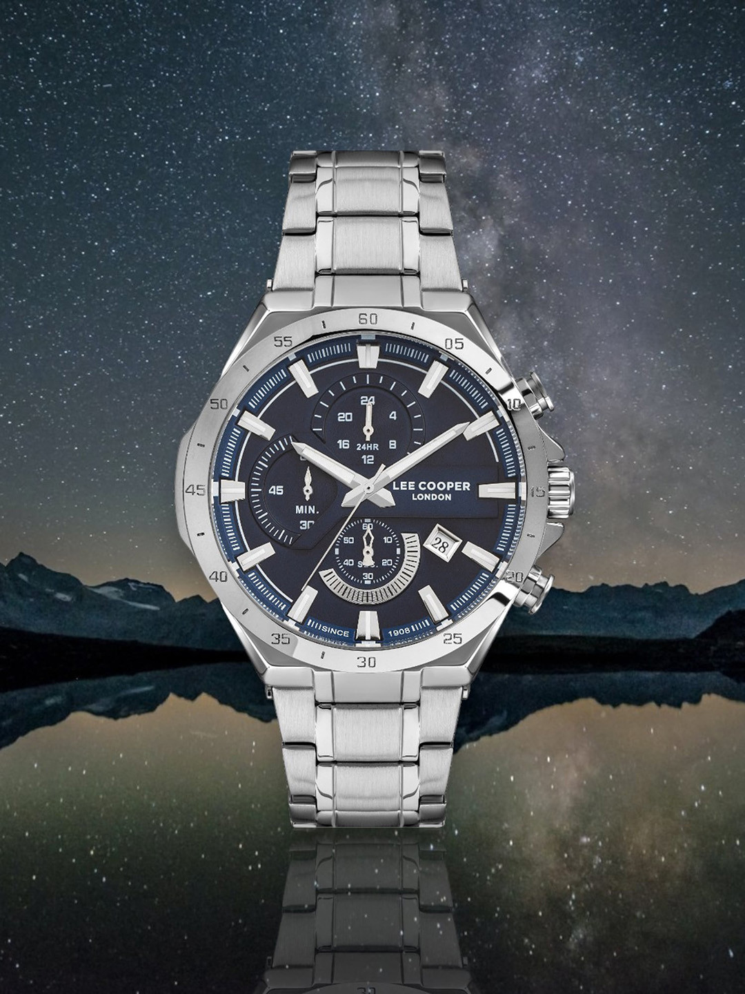 Lee Cooper Men Bracelet Style Straps Analogue Chronograph Watch LC07258.390