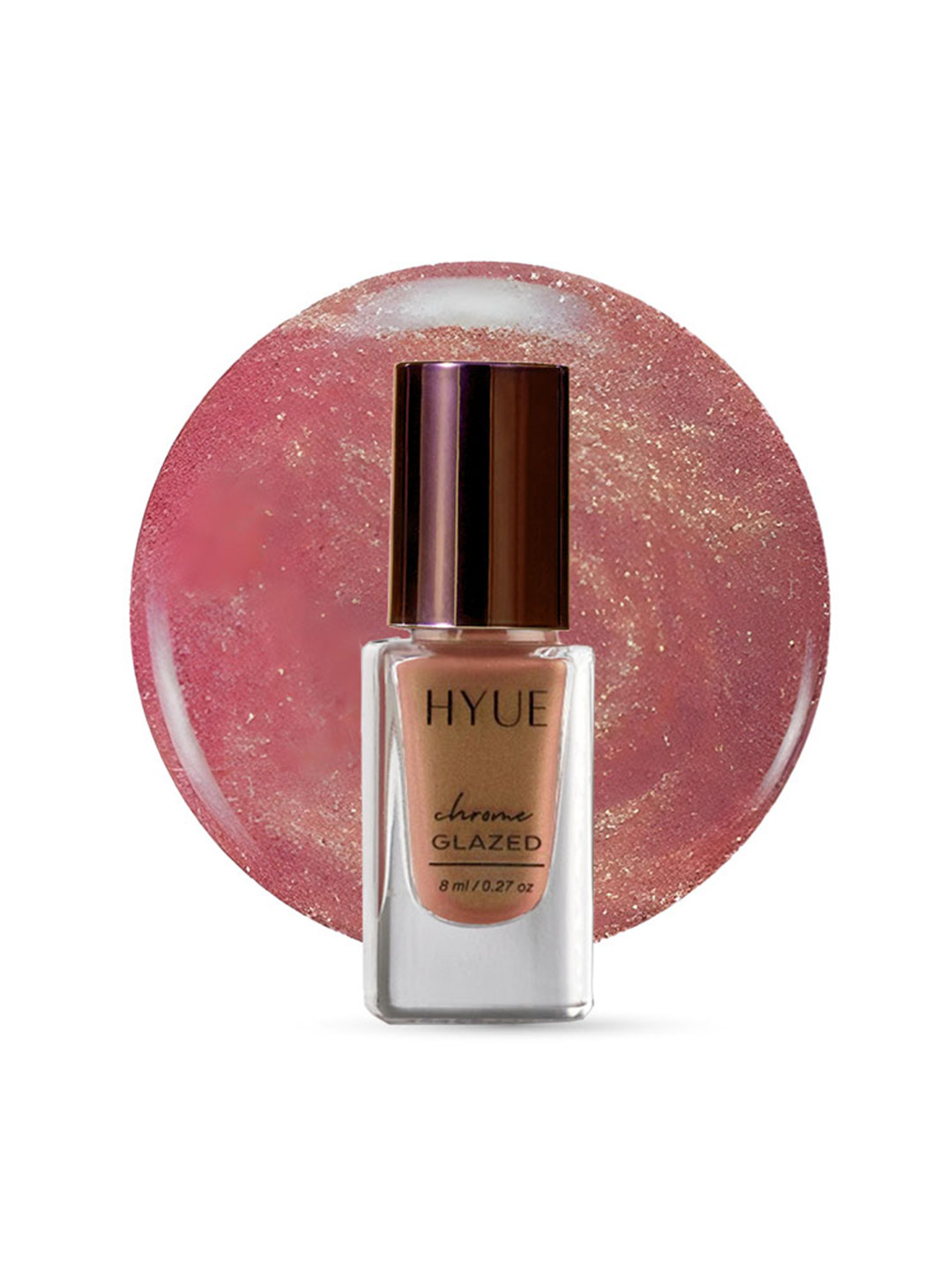 HYUE Chrome Glazed Nail Paint - Opalescnet - Quick Dry and Chip Resistant with Jojobal Oil