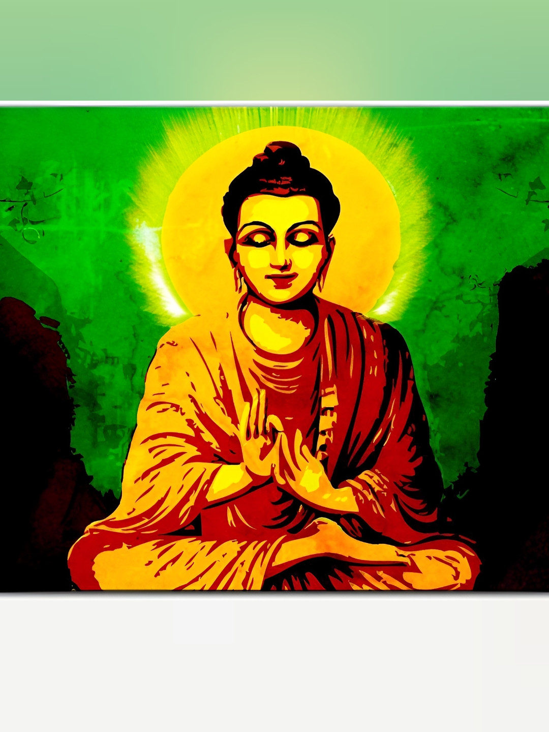 Wallpics Yellow & Orange Religious Wallpaper