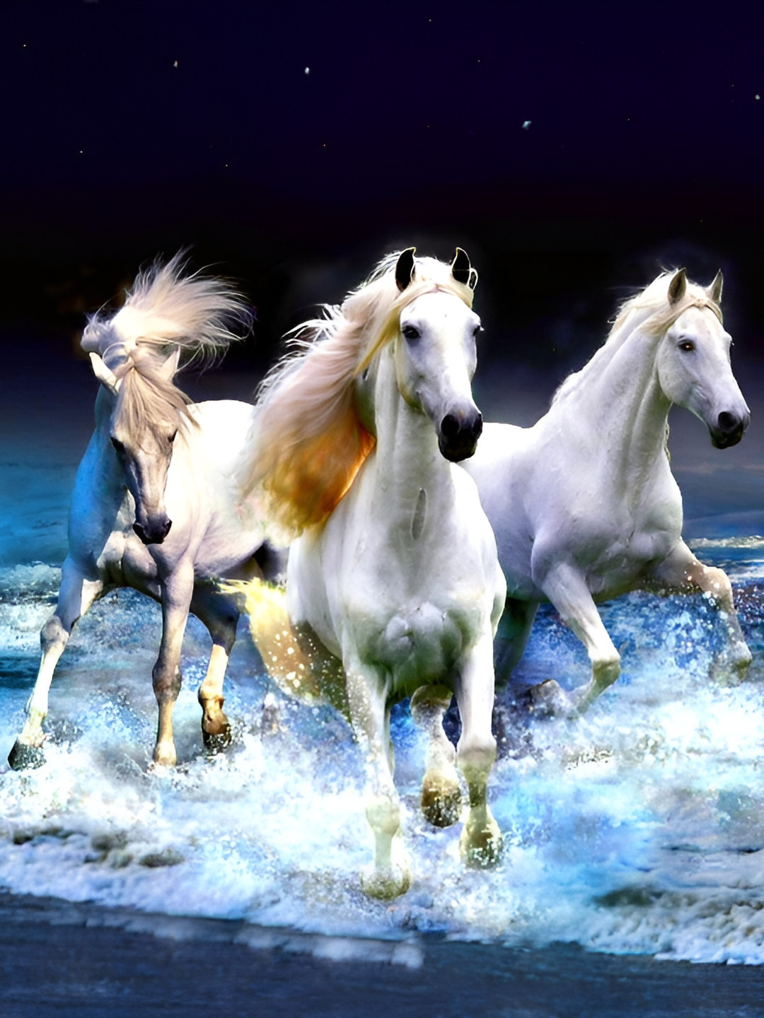 Wallpics Blue & White Animal Printed Wallpaper