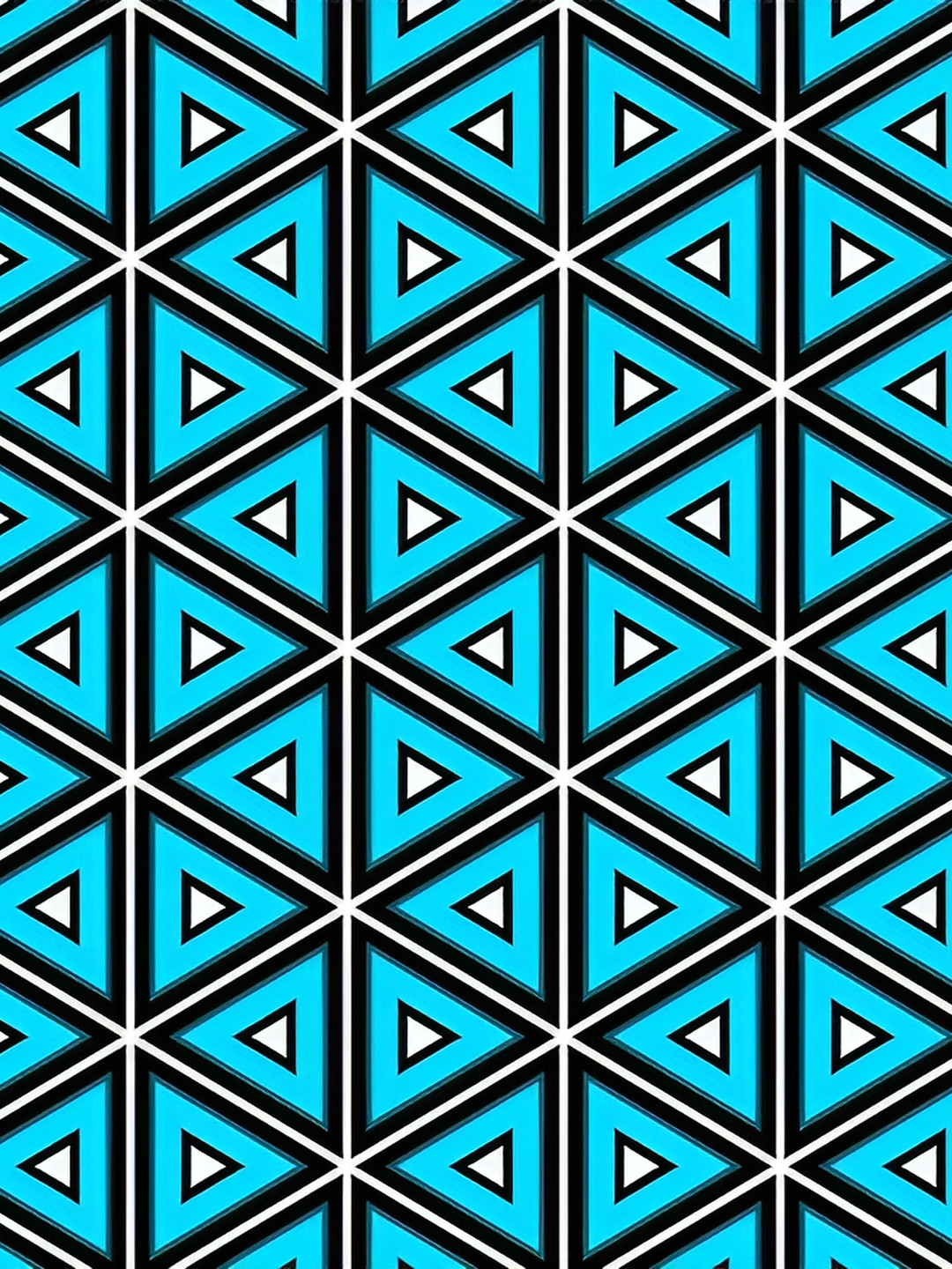 Wallpics Blue & Black Geometric Printed Wallpaper Sticker