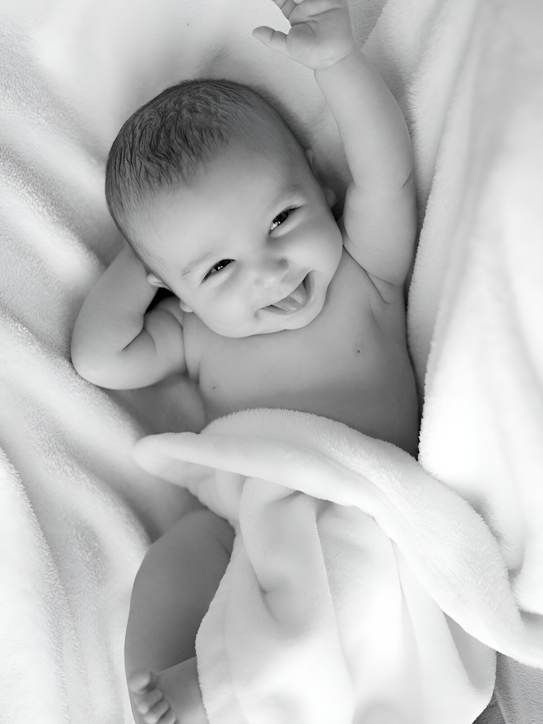 Wallpics White Baby Printed Waterproof Wallpaper