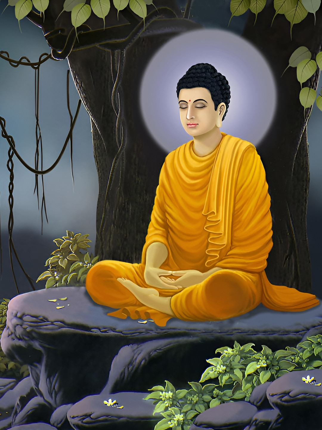 Wallpics Blue Printed Wallpaper