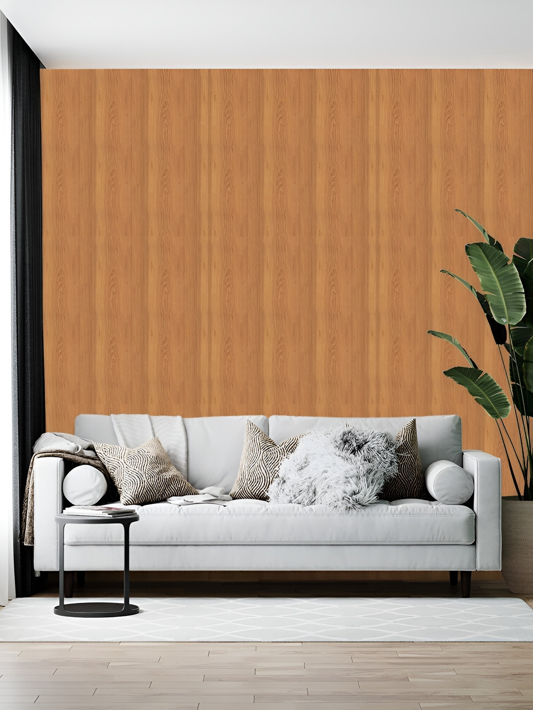 Wallpics Brown Wooden Design Decorative Wallpaper