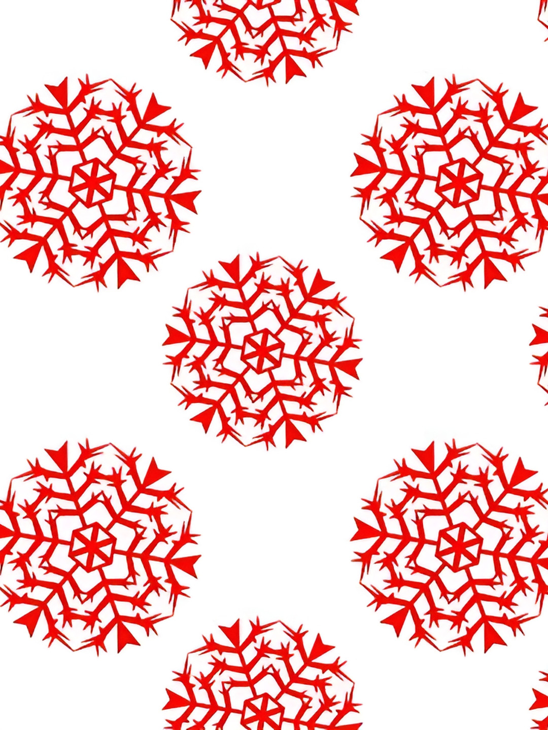 Wallpics White & Red Printed Wallpaper